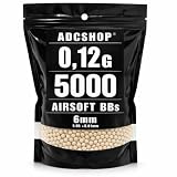 5000 Airsoft Rundkugeln 0,12 g 6 mm für Federdruckwaffen bis 1 J