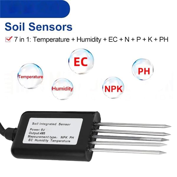 Image of LABART NPK, PH, EC, Temp, Humidity Sensor (7 in 1)