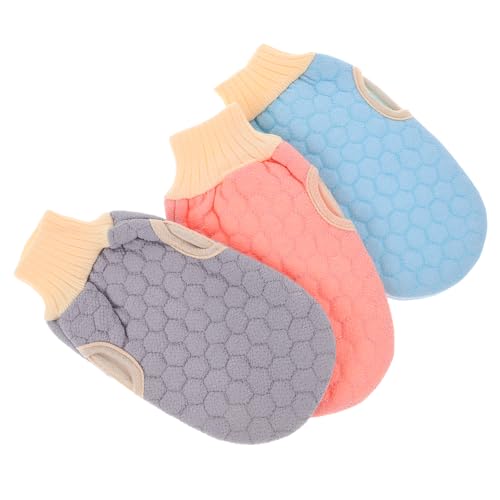 GALPADA 3Pcs Exfoliating Scrub Gloves Gentle Body Exfoliator Mitts for Deep Cleansing and Massaging Skin Friendly Material for All Skin Types for Bath and Spa