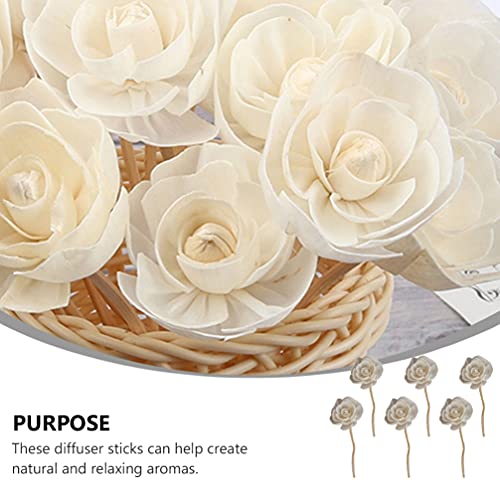 6 palos difusores de ratán florales EXCEART miniatura 7