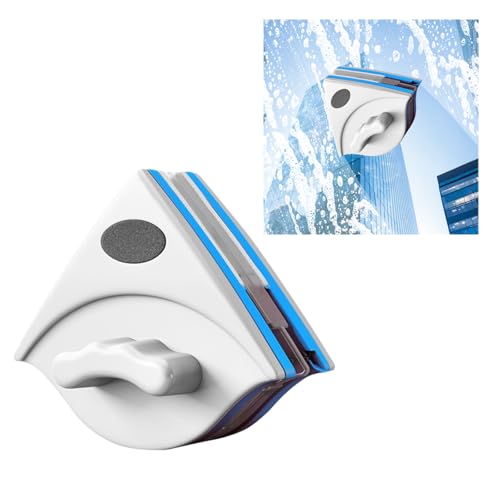 Lavavetri Magnetico,Double Side Window Magnetic Cleaner, 3-8 mm Attrezzatura Professionale per la Pulizia dei Vetri con Forte Impugnatura Magnetica Ergonomica