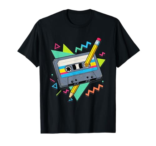 Vintage Cassette Tape 80S 90S Music Retro Pencil Mixtape T-Shirt
