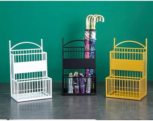 Heavy-Duty Metal Umbrella Stand - Large Capacity Free-Standing Holder with Weighted Base for Walking Sticks, Home, Office & Hotel Use (Black, XL Size)