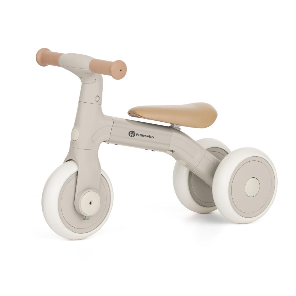 PETITE&MARS Draisienne Bébé Bingo, Vélo 3 en 1 pour bébé 1-2 Ans (12-24 Mois), Premier vélo à 3 Roues, Mini Tricycle avec Pédales (Blanc)