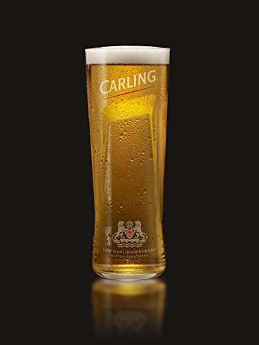Carling Pint Glasses CE 20oz / 568ml (Set of 2) + 2 Beer Mats