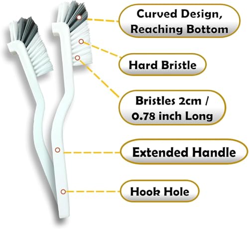 Image of 14 PCS Crevice Cleaning Brush & Scrubber Pad Set - Wire, Nylon & Brass Detail Brushes with Ergonomic Handles & Multi-Layer Scrub Pads for Deep Cleaning Kitchen, Bathroom, Grout, Sink, Grill & Car