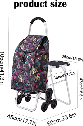 YAOJIA einkaufstrolley klappbar Faltbarer Allzweckwagen for Lebensmittel Mit Treppenlaufrädern , Leichter Wasserdichter… – Bild 7