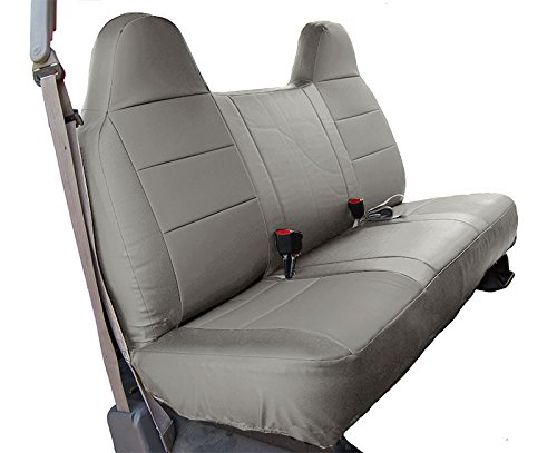 Grey Artificial Leather Custom fit Bench Front seat Cover Designed for Ford F-250 & F-350 1995-2010