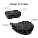 VASTMT Motorcycle Driver Passenger Seat with Diamond Pattern Stitching Compatible with Shadow ACE VT750 VTC750C VTC750CD 1998-2003