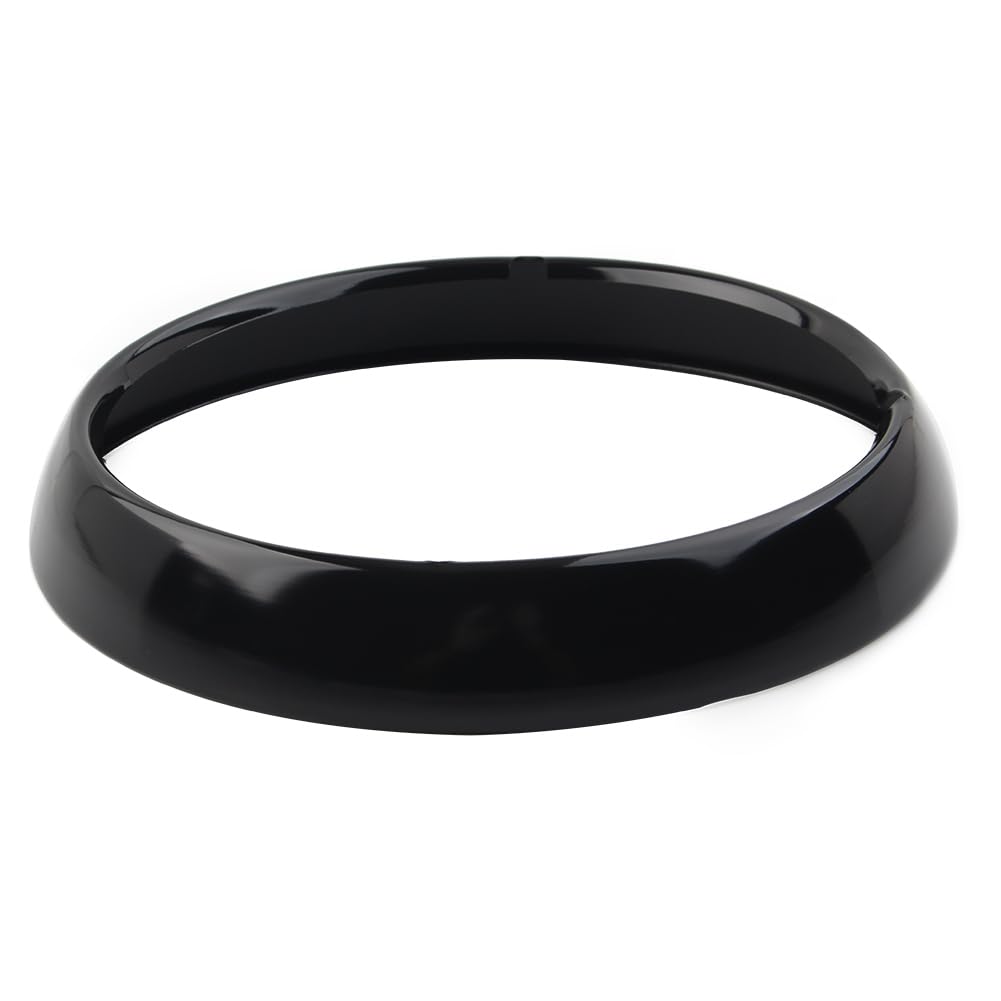 GZYFMotorcycle 7" HeadLight lamp Trim Ring Visor Light Cover Metal for Harley Davidson Touring Electra Glide Street Glide Road King Tri Glide Bright Black
