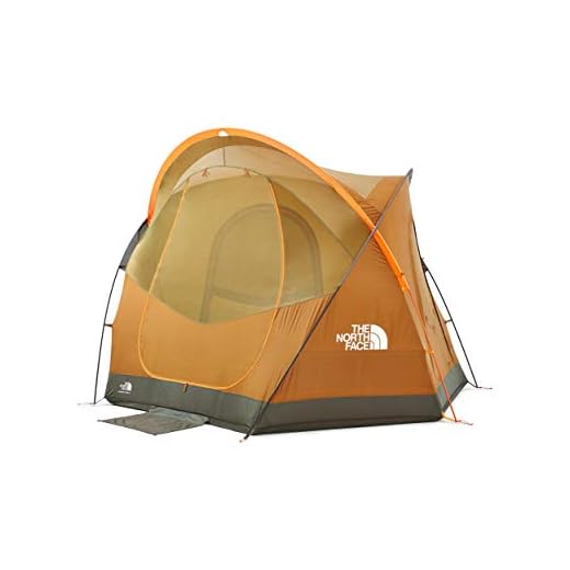 The North Face Homestead Super Dome 4, Light Exuberance Marrón Naranja/Madera Bronceado/Nuevo Verde Topo, OS