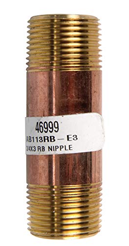 Jmf Nipple 3/4 " X 3 " Red Brass Bulk