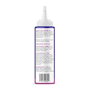 ANGELS' EYES Multi-Purpose Sterile Eye Wash 4 oz Eye Cleaner and Rinse, Tear Stain Reducer for Allergies, Debris, Mucus, Irritation and Weepy Eyes for All Dogs with Boric Acid ANGELS EYES Multi Purpose Sterile Eye Wash 4 oz Eye Cleaner and Rinse Tear Stain Reducer for Allergies Debris Mucus Irritation and Weepy Eyes for All Dogs with Boric Acid