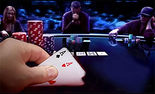 Professionelles Poker-Set, Geschenkbox, 100 Stück, Pokerfeifchen, 2 Spielkarten, 1 Metallschachtel