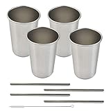 【Weit verbreitet】 Der leichte und langlebige Becher eignet sich hervorragend für Camping, Wandern, Outdoor und Reisen. Es ist weit verbreitet als Bierkrug, Kaffeetasse, Milchbecher, Kaffeetasse, Teebecher, Weinbecher, Kaltgetränkebecher und Getränkebecher verwendet.