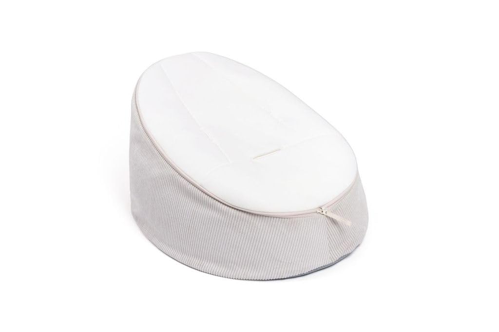 doomoo Transat Bébé Evolutif Fauteuil Enfant Seat'n Grow- Dès la Naissance et jusqu'à 25kg - Ultra Confort - Remplissage Microbilles et Tissus en Coton Doux Oeko-Tex et GOTS, Beige