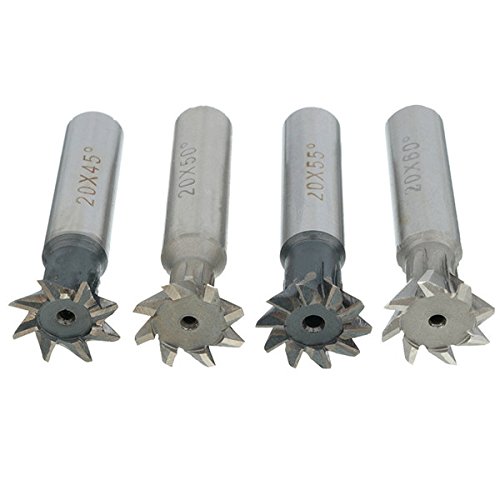 CoCocina 20mm 45/50/55/60 Degree Dovetail Cutter End Mill Cutter - 60°