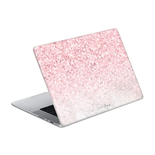 Autocollant MacBook Pro 14 A2442 skin vinyle marbre rose or pailleté housse sticker ordinateur