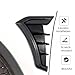 Keenso Side Vent Cover,1 Pair Rubber Car Front Fender Vent Cover Trim Decoration Sticker Universal for Most Cars Baffles/Guard Strips/Friction Strips