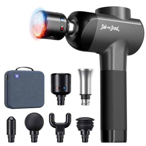 Massage Gun with Heat and Cold, Bob and Brad X6 Pro Max Massage Gun Deep Tissue 11MM Amplitude with 6 Heads, 3200RPM Handheld Muscle Massager Gun for Shoulder Back Body Massage Relax Recover