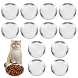 12-Pack Stainless Steel Cat Bowls, 6.7