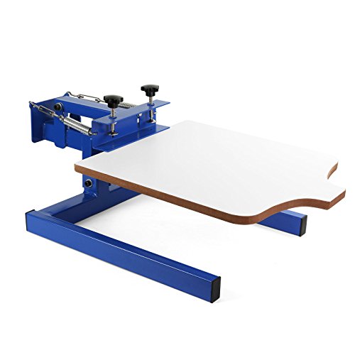 SHZOND Screen Printing Press 1 Color 1 Station Silk Screen Printing Machine 21.7
