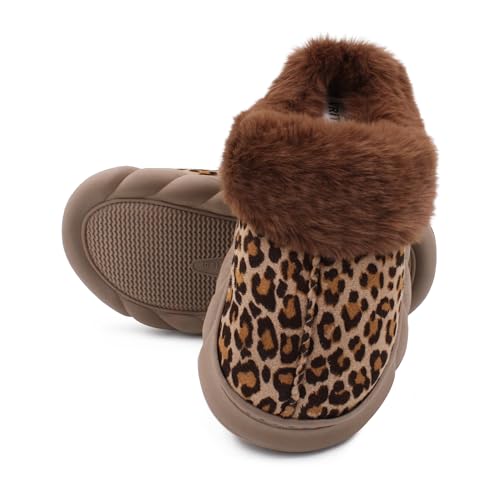 Image of VRITRAZ Women's Winter House Clog Indoor Slipper (Brown, UK-6)