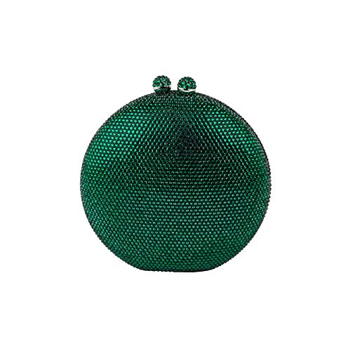 Sac clutch Linus vert de luxe, minaudière strass ACACA093SMERALDO