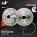 A-Premium 12.20 inch (310mm) Rear Vented Disc Brake Rotors + Ceramic Pads Kit Compatible with Select Lexus Models - IS200t, IS300, IS350, GS200t, GS350, GS450h, RC200t, RC300, RC350, 6-PC Set