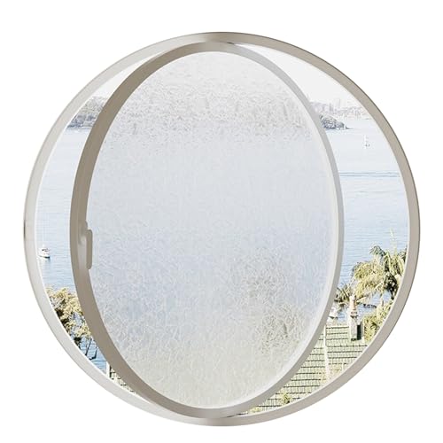 KPHYMOD Ventana Ventana Abatible De Vidrio Templado con Marco De Aluminio De 23,6 A 39,4 Pulgadas Y Manija, 1,2 Pulgadas De Profundidad.(White,70 cm/27.6 in)