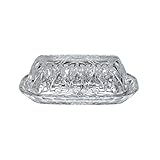 Marquis by Waterford Canterbury Covered Butter Dish, 7.25 inches, Clear