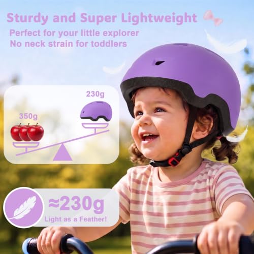 Image of Toddler Helmet, Adjustable Kids Bike Helmet for Ages 1-3-8