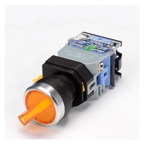 Interrupteur à bouton rotatif lumineux 22mm pour tableau électrique industriel