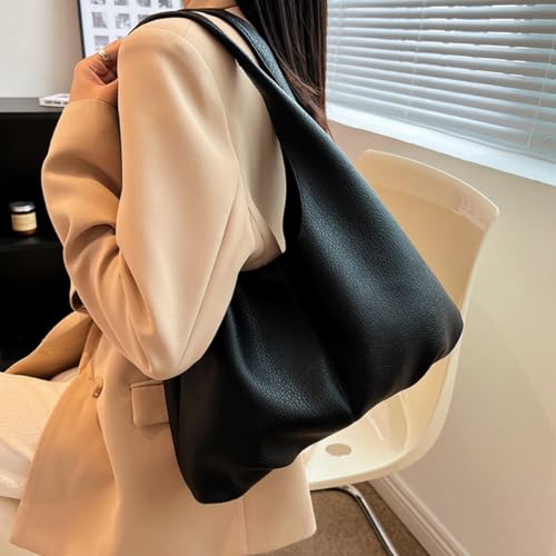 NIUEIMEE ZHOU Slouchy Hobo Bags for Women Retro Vegan Leather Shoulder Handbags with Coin Purse