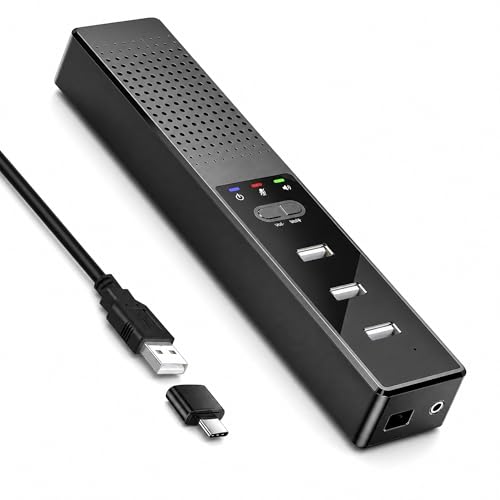 Altavoz para computadora portátil con micrófono y audio de escritorio USB