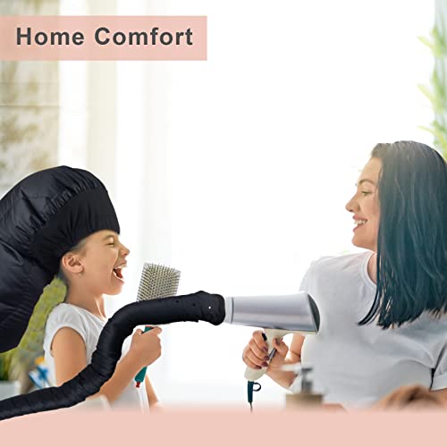 Bonnet Hood Hairdryer Attachment: Blow Dryer Cap Bonnet For Hair Styling & Deep Conditioning & Hair Drying – Including Head Drying Cap & Storage Bag (Black) #TOP3