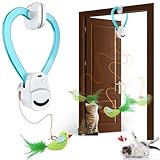 CATPICK Interactive Cat Toys for Indoor Cats Automatic Electric Flying Bird Feather Wand Toy - Best Kitten & Adult Cat Enrichment Toy Hanging Electric Kitty Toys for Bored Cats