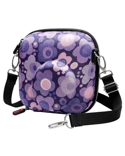 XANAD Duro Caja Estuche Funda Fujifilm Instax Mini 13/12 / 11 Cámara Instantánea Correa Ajustable Extensible (Morado)