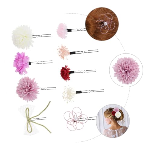 Épingles à cheveux japonaises fleur violette pour accessoires cheveux - 7