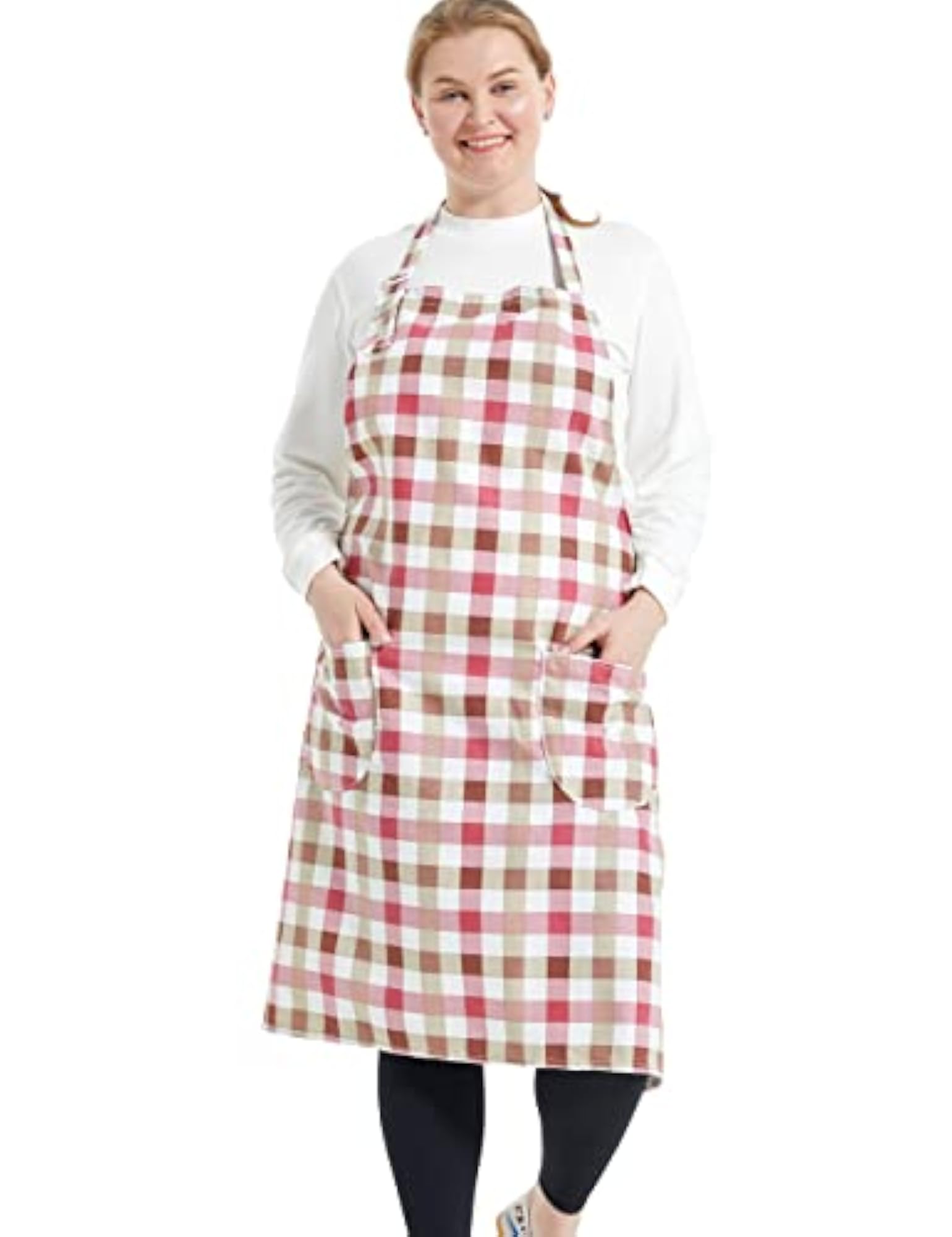Cotton Linen Plus Size Aprons for Women, Gift for Home Cooking