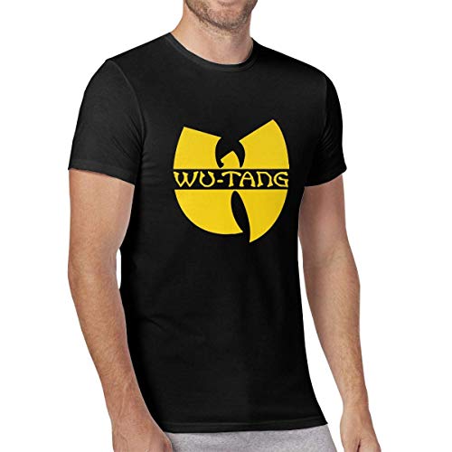 LOPEZ KENT Men's Cotton WU Tang Clan Poker T-Shirt Black Short Sleeve