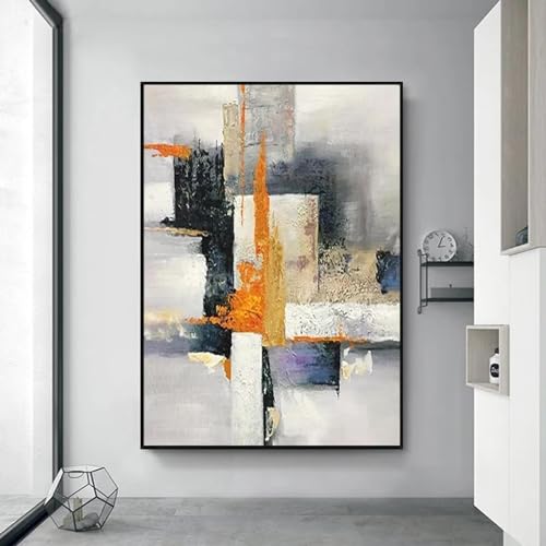 Tableau d'art mural moderne or et géométrie abstraite salon