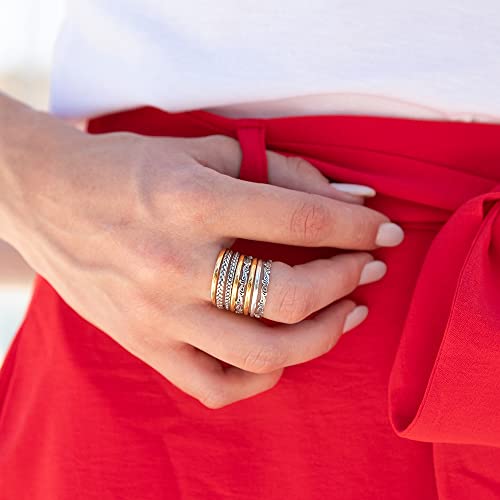 Pz Paz Creations 925 Sterling Silver 8 Pcs Bohemian Stacking Rings Set For Women (6) #TOP4