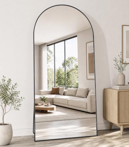 Image of Koonmi 71x28 Arched Full Length Mirror, Floor Mirror with Stand