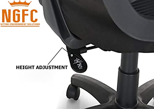 Image of NGFC Office Chair Ergonomic Nylon Base Mono Chair Office with Tilt Lock Mechanism High Comfort Seating Ergonomic Chair for Home & Office