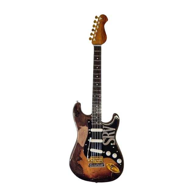 Foto 5 de 5 de Stevie Ray Vaughan: número uno resistido - Réplica de Guitarra en Miniatura - Regalos Musicales