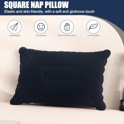 2 PCS Oreillers Gonflables Ultra Légers et Imperméables, (38X24CM), Coussin Gonflable Plage et Camping Accessoires, Coussin de Plage Gonflable Compact pour Voyage, Randonnée, Plein Air, Pêche – Image 5