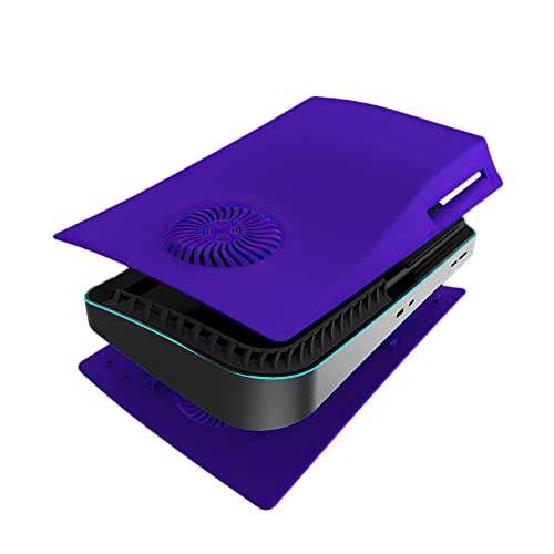 Image of Face Plate Cover Shell with Cooling Vents for PS5 Disc Edition Console FacePlate, Accessories Compatible with PlayStation 5 Protective Replacement Panels (Galactic Purple)
