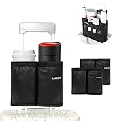 LARGERED Luggage Cup Holder for Suitcases, Travel Must Haves Travel Cup Holders Free Hand Drink C...