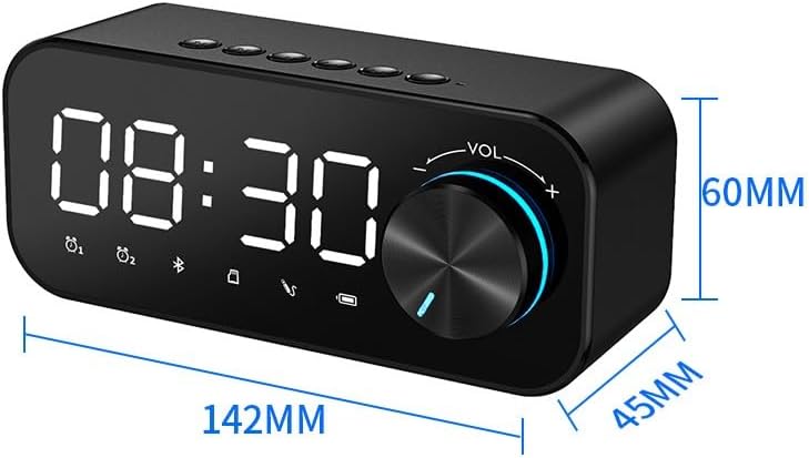 Speaker Alarm Clock Computer Mini High Volume Heavy Bass Night Light Home Desktop image 3